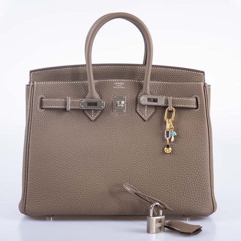 Hermès Birkin 25 Etoupe Togo Palladium Hardware