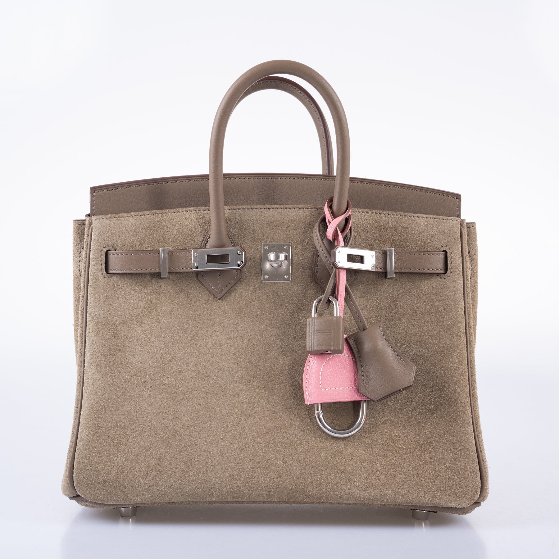 Hermès Birkin 25 Grizzly Gris Caillou Etoupe Veau Doblis Swift Palladium Hardware