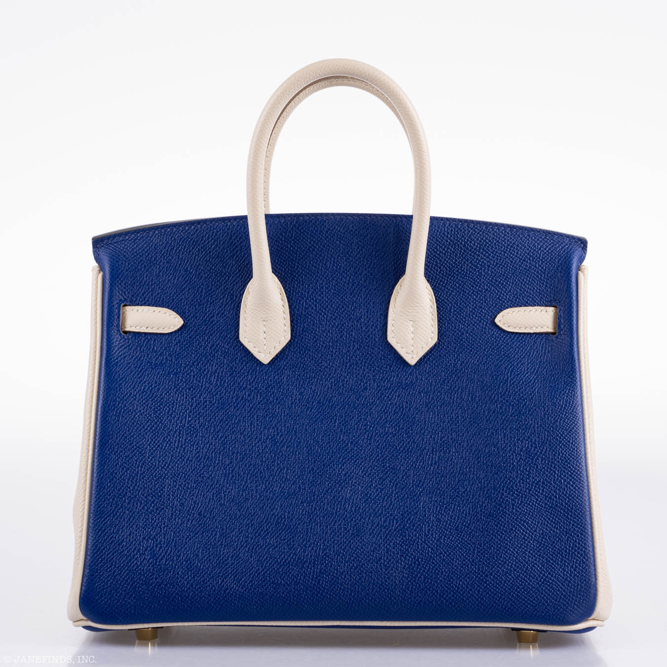 Hermès Birkin 25 HSS Bi-Color Blue Electrique & Craie Epsom Brushed Gold Hardware
