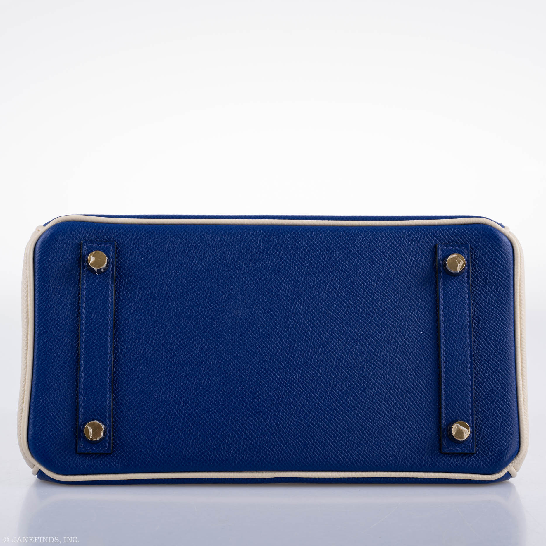 Hermès Birkin 25 HSS Bi-Color Blue Electrique & Craie Epsom Brushed Gold Hardware