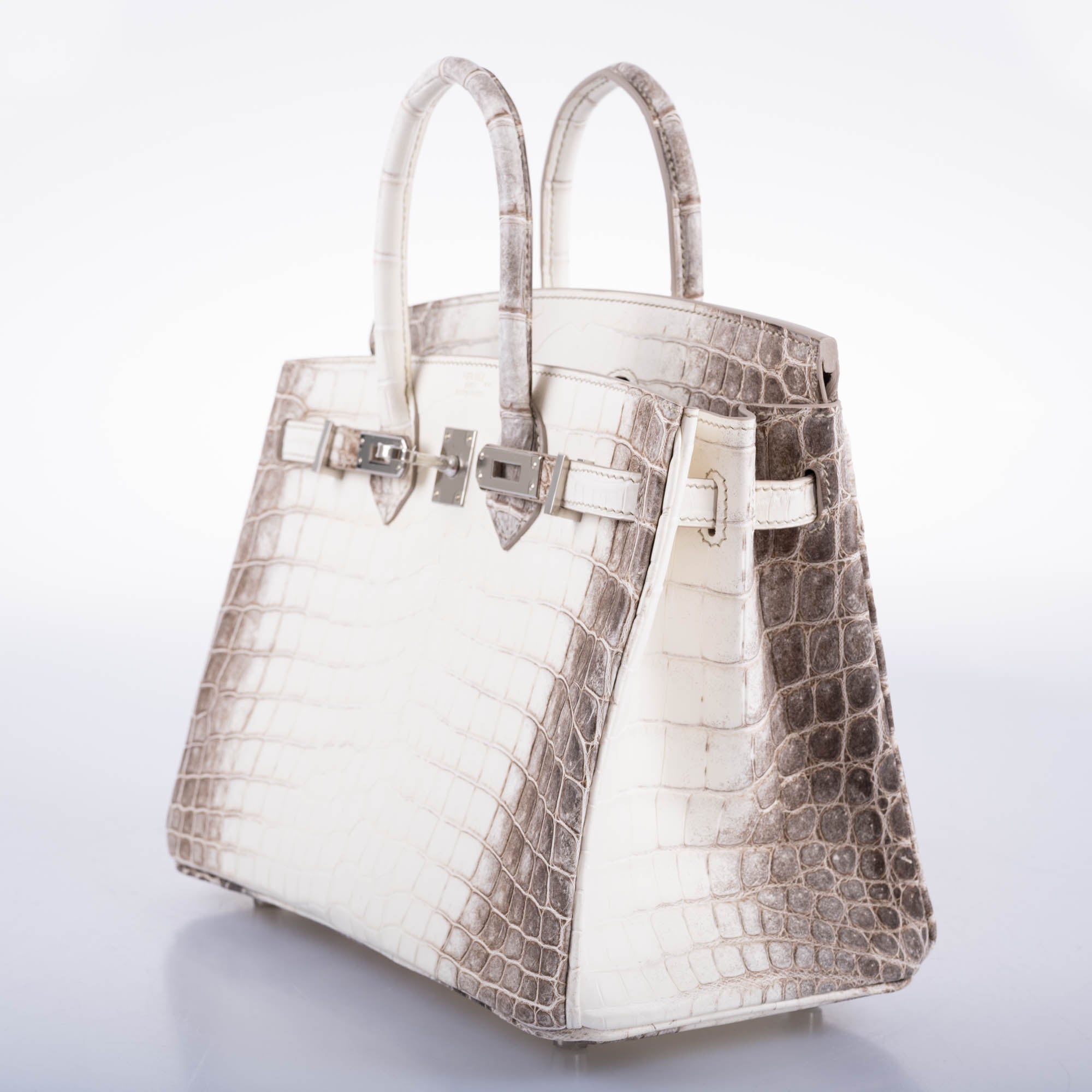 Hermès Birkin 25 Himalayan White Niloticus Crocodile Palladium Hardware