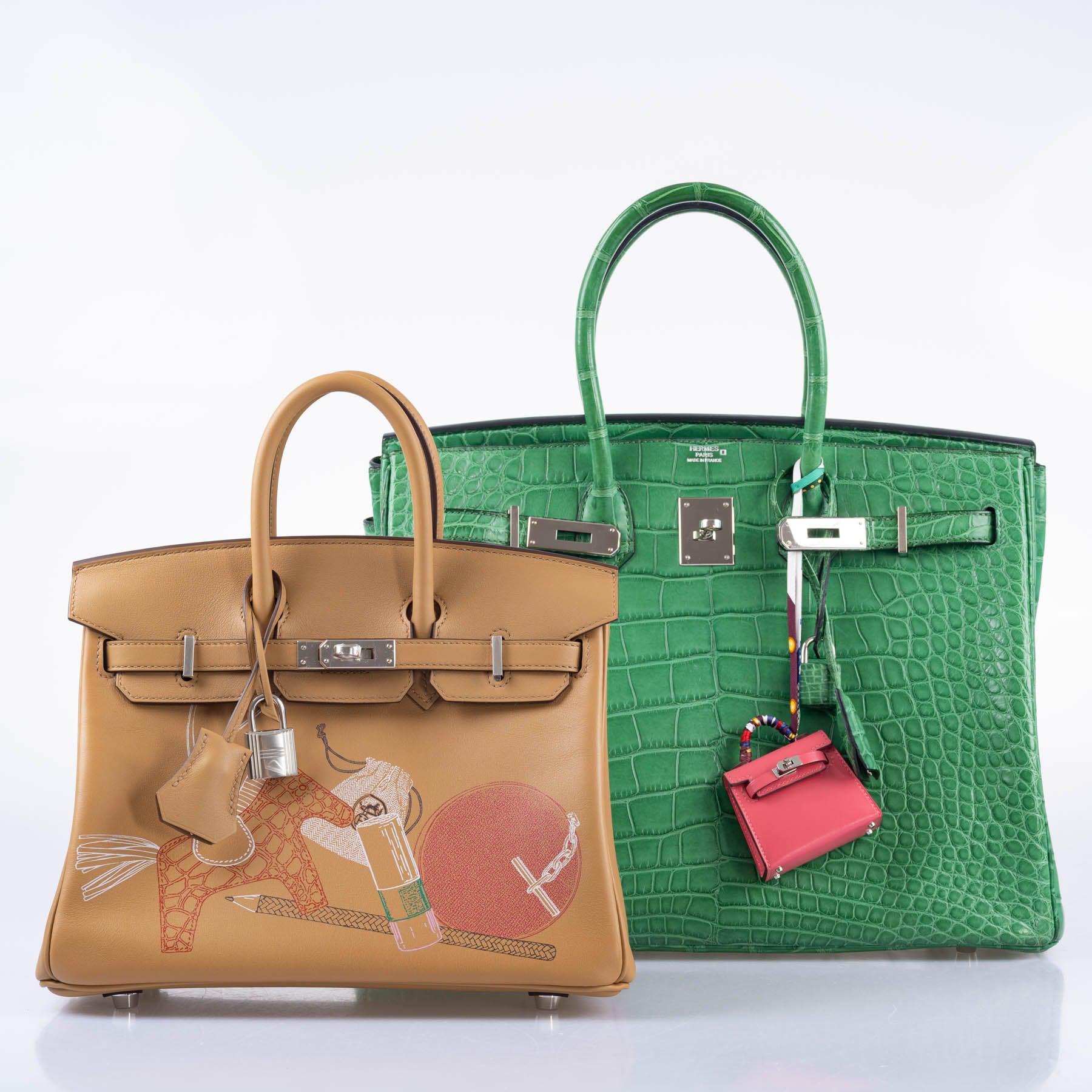 Hermès Birkin 25 In and Out Biscuit Printed Swift Palladium Hardware