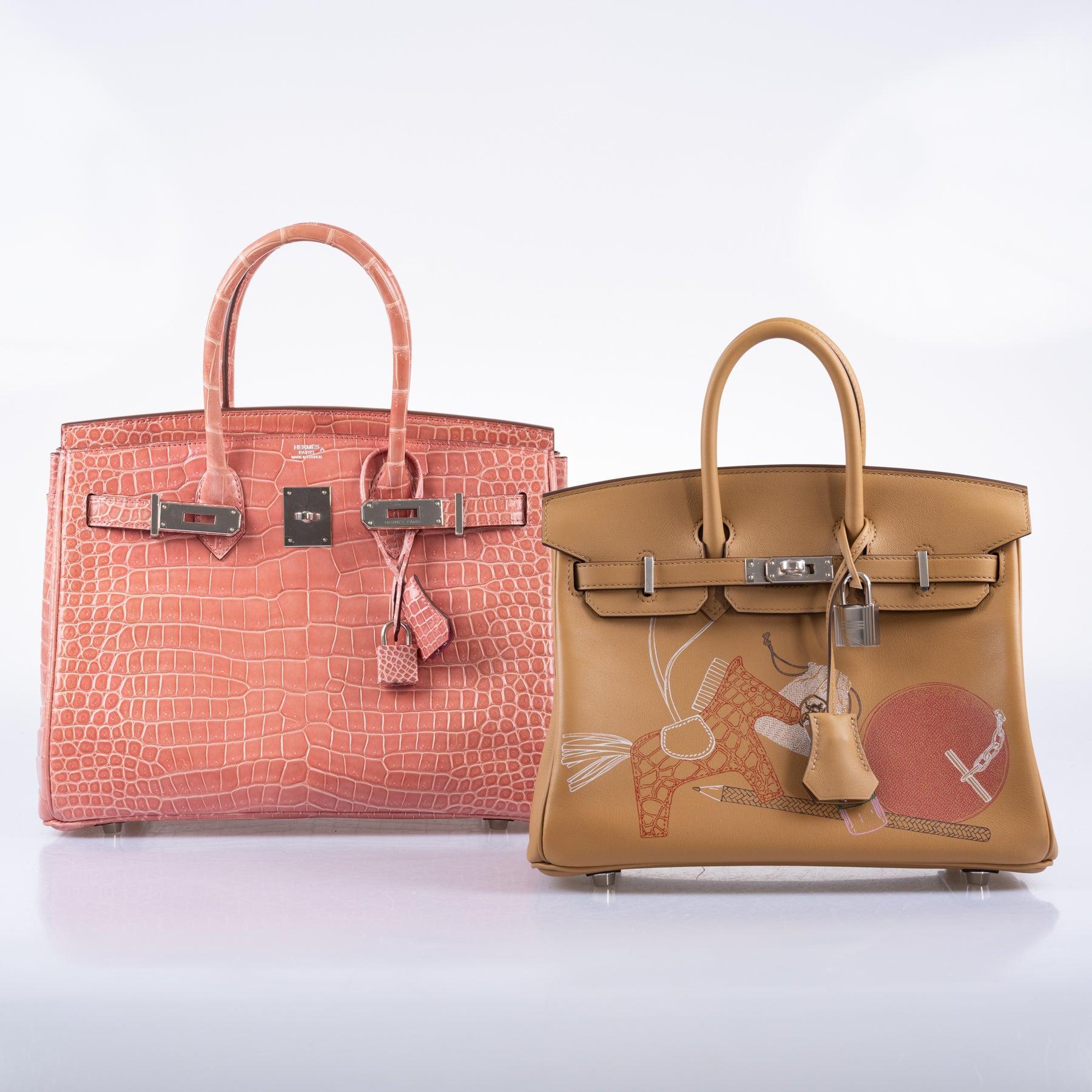 Hermès Birkin 25 In and Out Biscuit Printed Swift Palladium Hardware