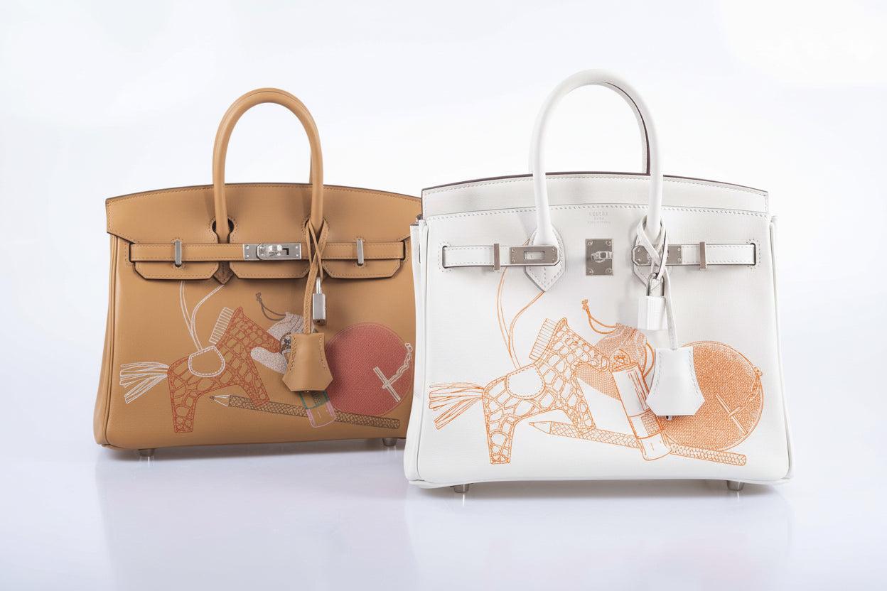 Hermès Birkin 25 In and Out Blanc Swift with Palladium Hardware