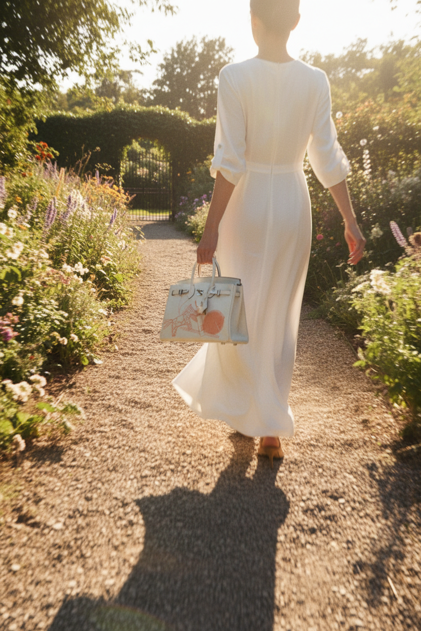 Hermès Birkin 25 In and Out Blanc Swift with Palladium Hardware