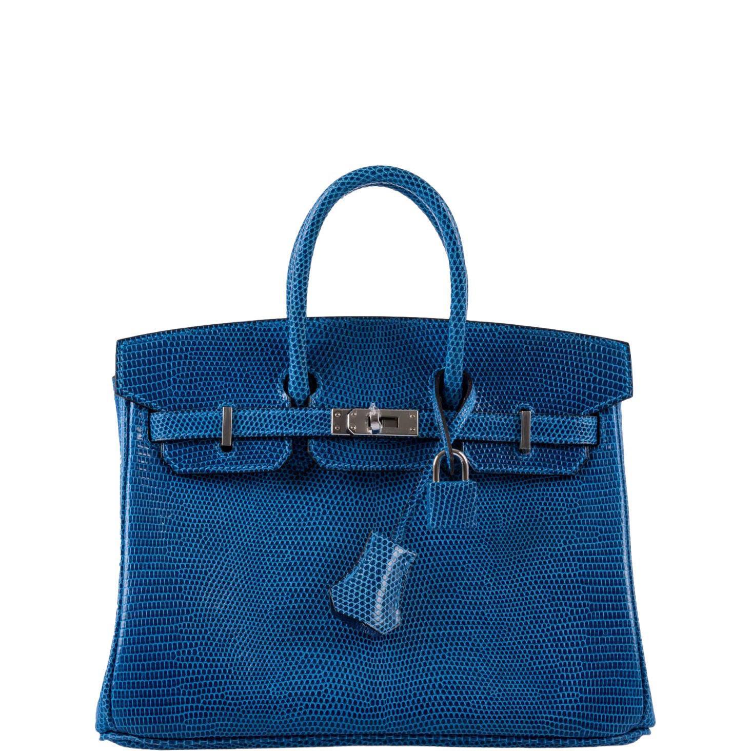 Hermès Birkin 25 Mykonos Lizard Palladium Hardware