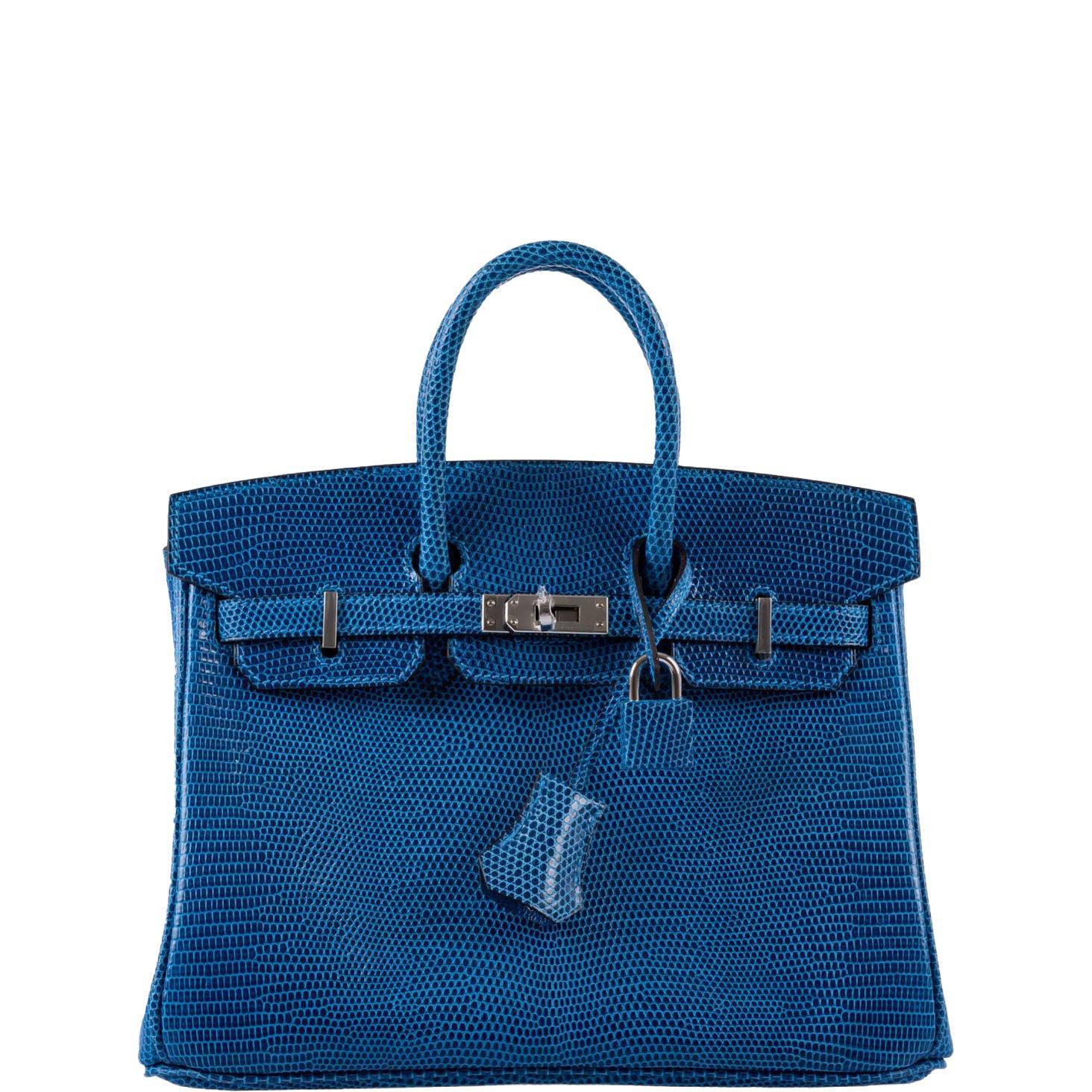 Hermès Birkin 25 Mykonos Nilo Lizard Palladium Hardware