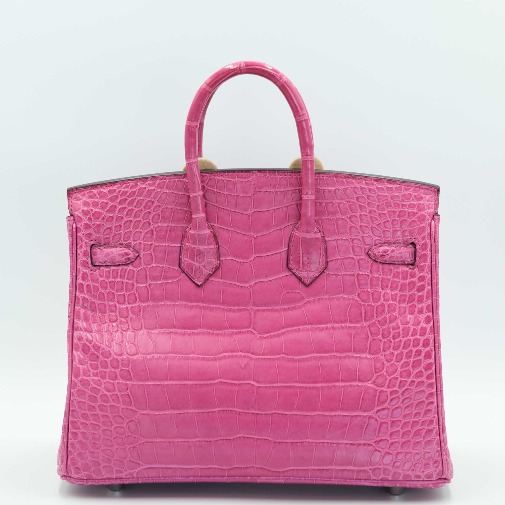 Hermès Birkin 25 Rose Sheherazade Matte Alligator Palladium Hardware