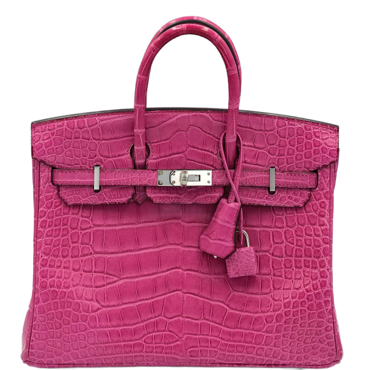 HERMES - Pink Leather Square P Accessory Hermes Square Q Stamp Pink Mysore Leather Kelly Compact  main image 3