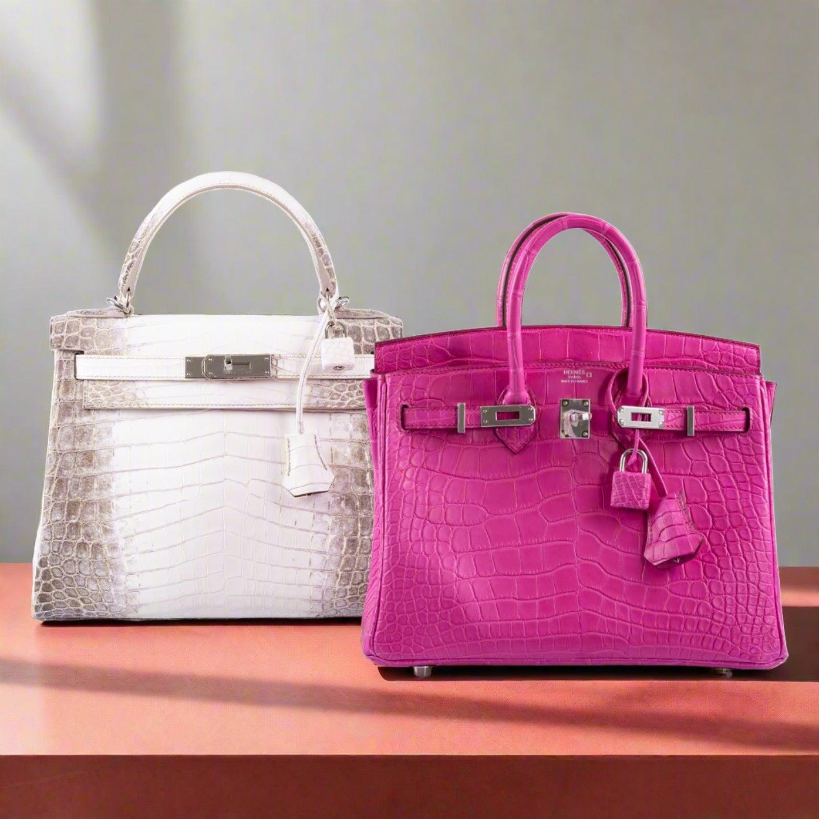 Hermès Birkin 25 Rose Shocking Matte Alligator Palladium Hardware
