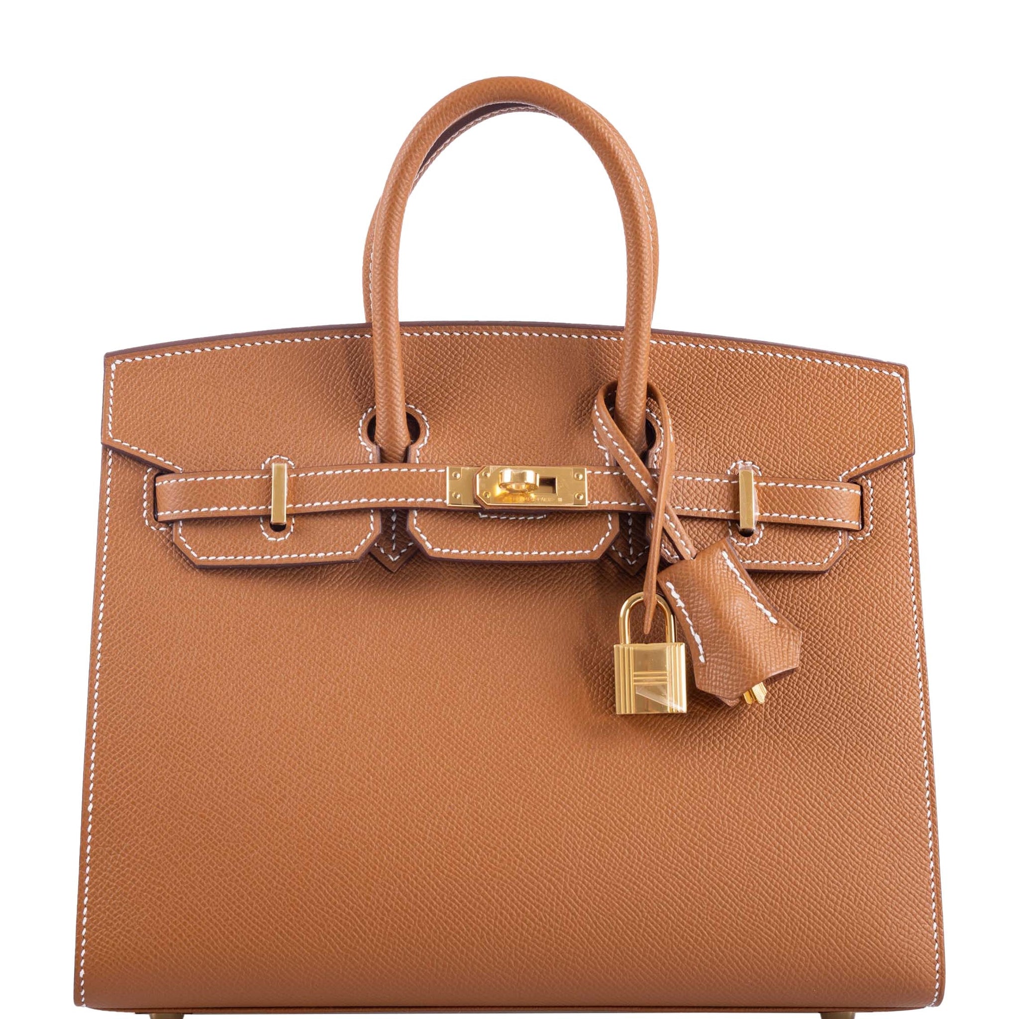 Hermes Birkin 25 Sellier Gold Bag