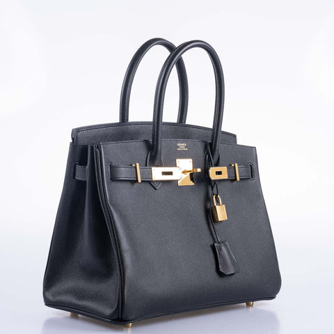 Hermès Birkin 30 Black Epsom Gold Hardware