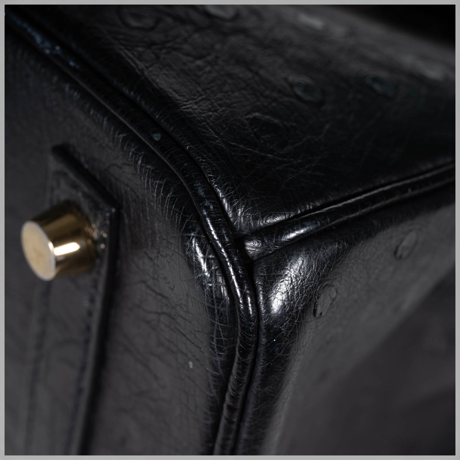 Hermès Birkin 30 Black Ostrich Rose Gold Hardware