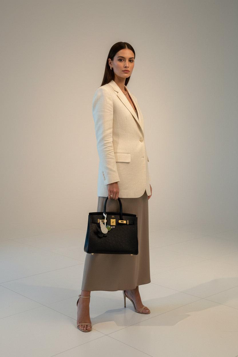 Hermès Birkin 30 Black Ostrich Rose Gold Hardware