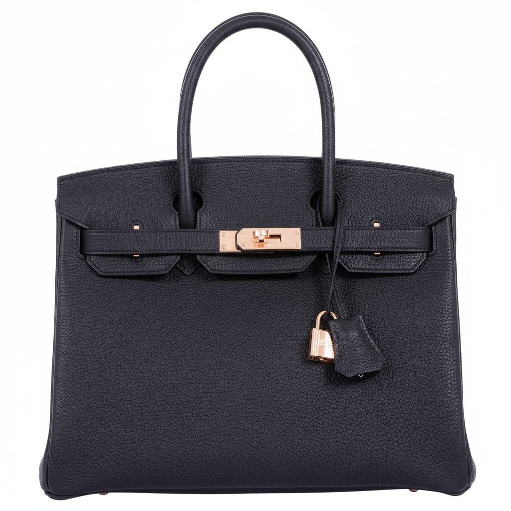 Hermès Birkin 30 Black Togo Rose Gold Hardware