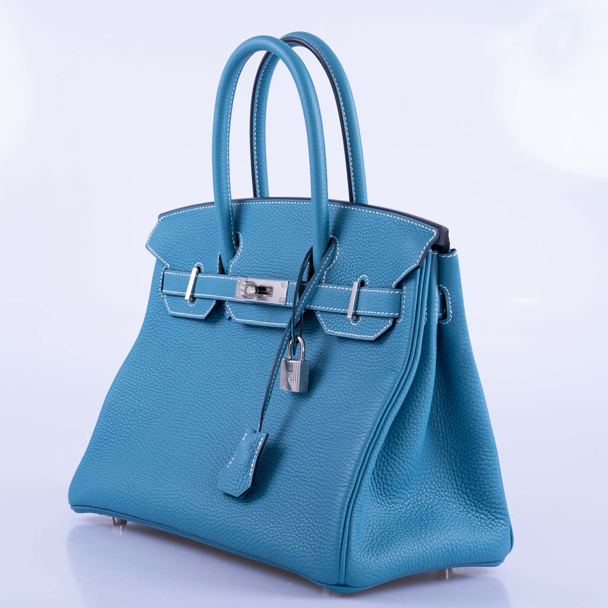 Hermès Birkin 30 Bleu Jean Togo Palladium Hardware