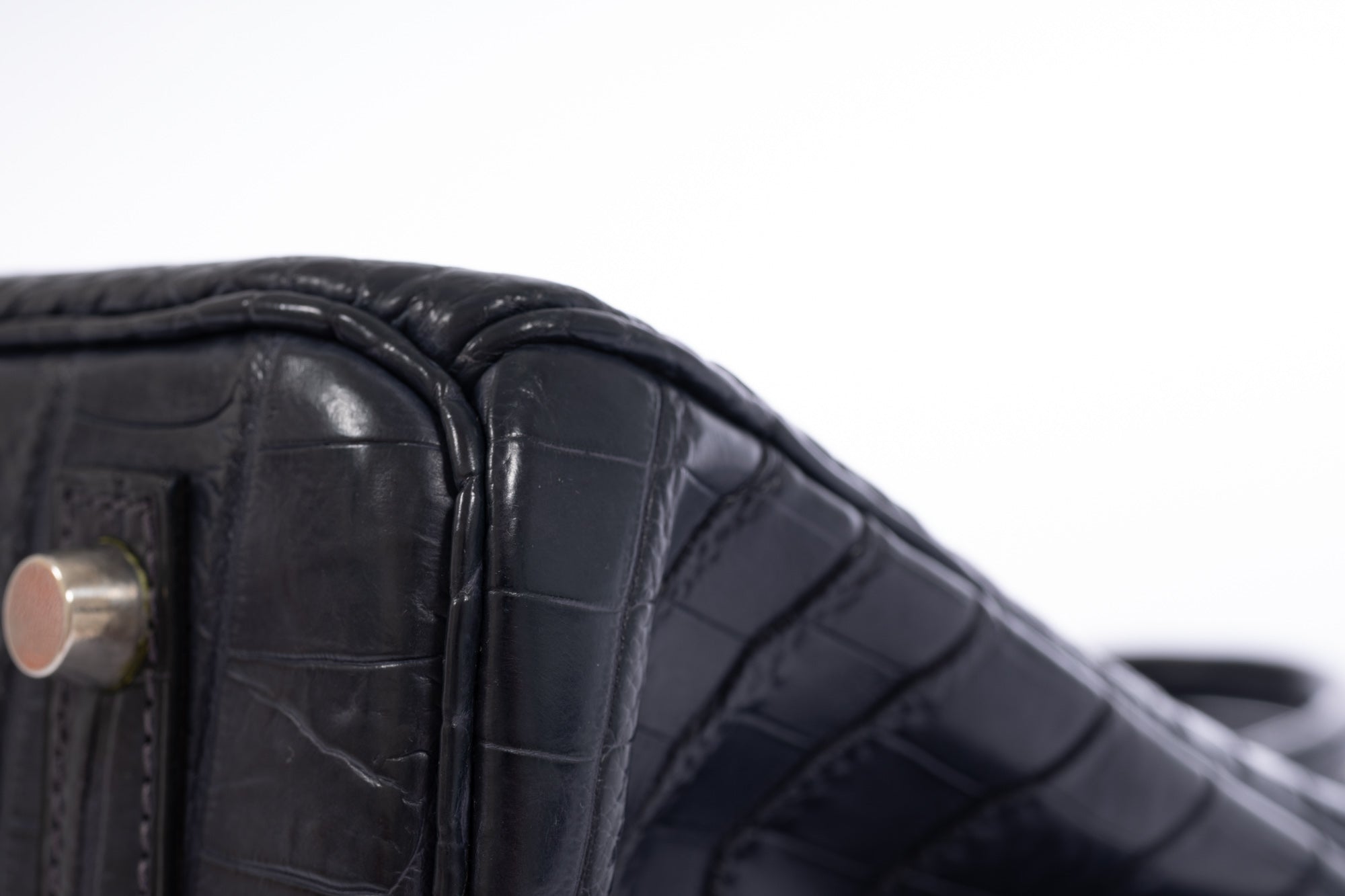 Hermès Birkin 30 Bleu Marine Matte Niloticus Crocodile Palladium Hardware