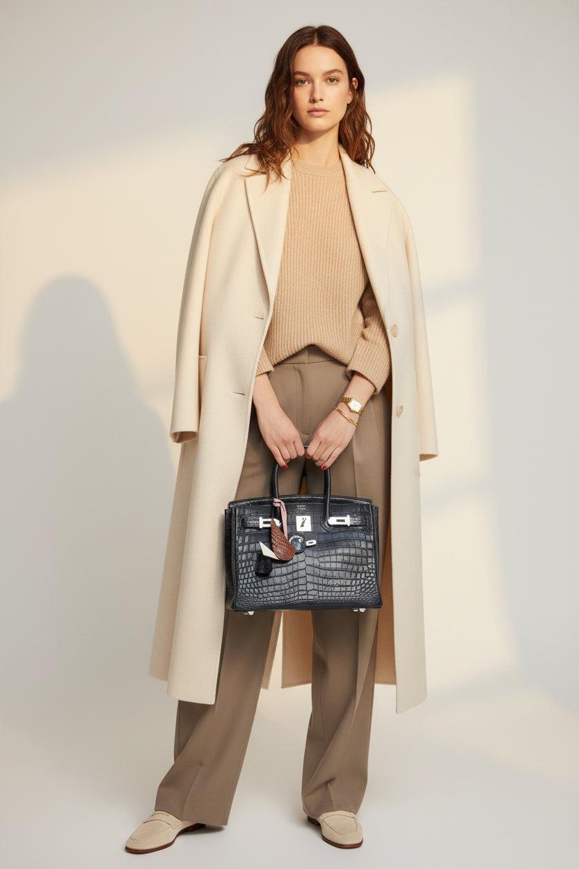 Hermès Birkin 30 Bleu Marine Matte Niloticus Crocodile Palladium Hardware