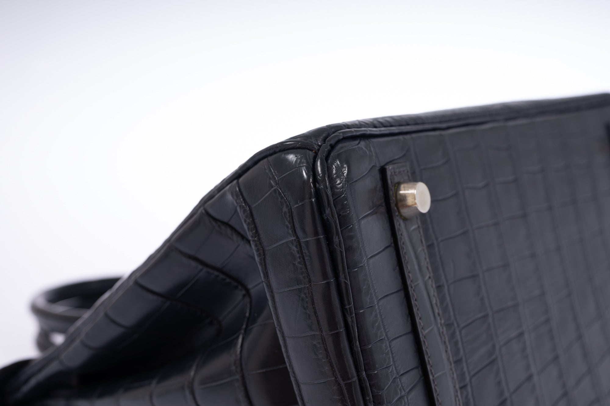 Hermès Birkin 30 Bleu Marine Matte Niloticus Crocodile Palladium Hardware