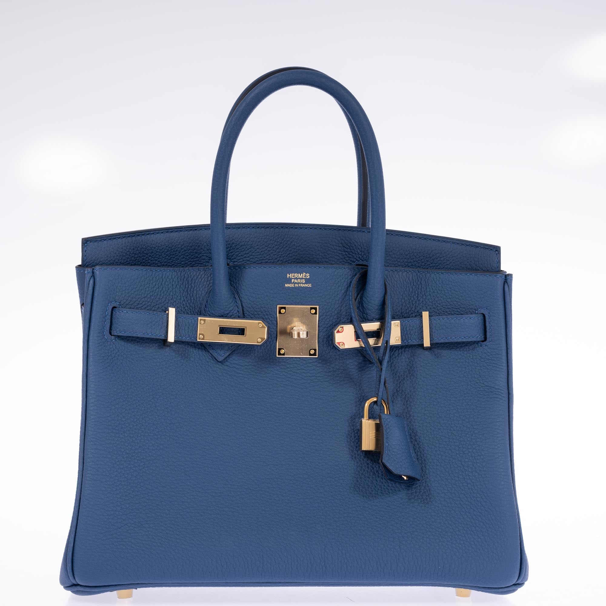 Hermès Birkin 30 Bleu Tie Togo Permabrass Hardware