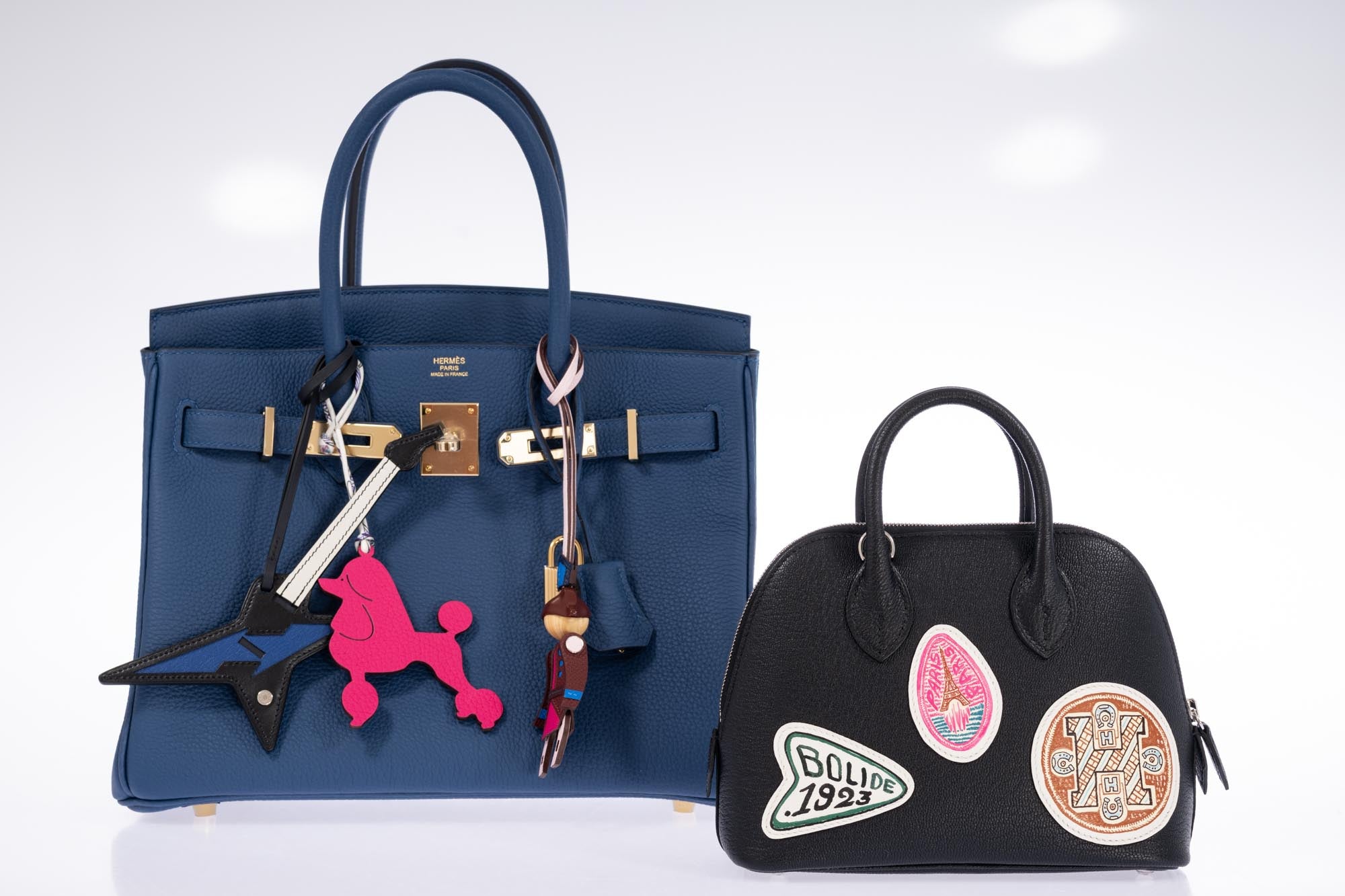 Hermès Birkin 30 Bleu Tie Togo Permabrass Hardware