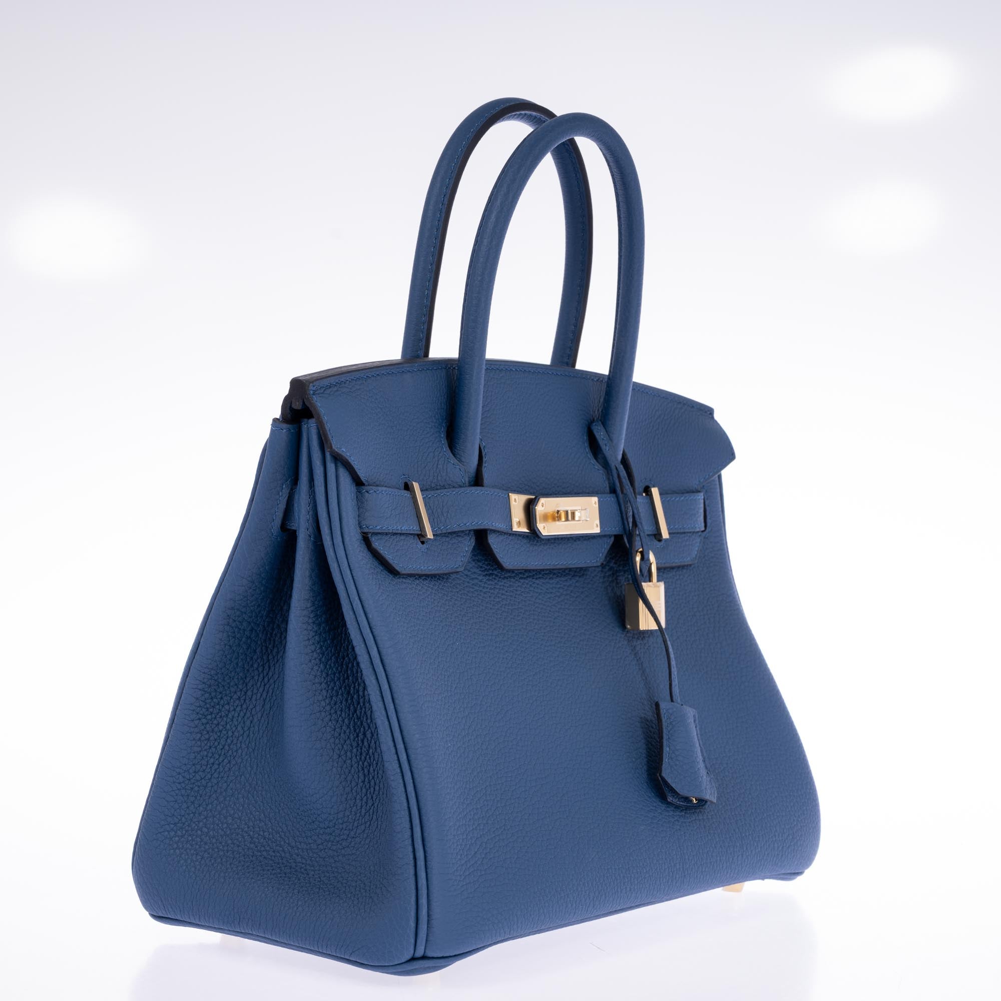 Hermès Birkin 30 Bleu Tie Togo Permabrass Hardware
