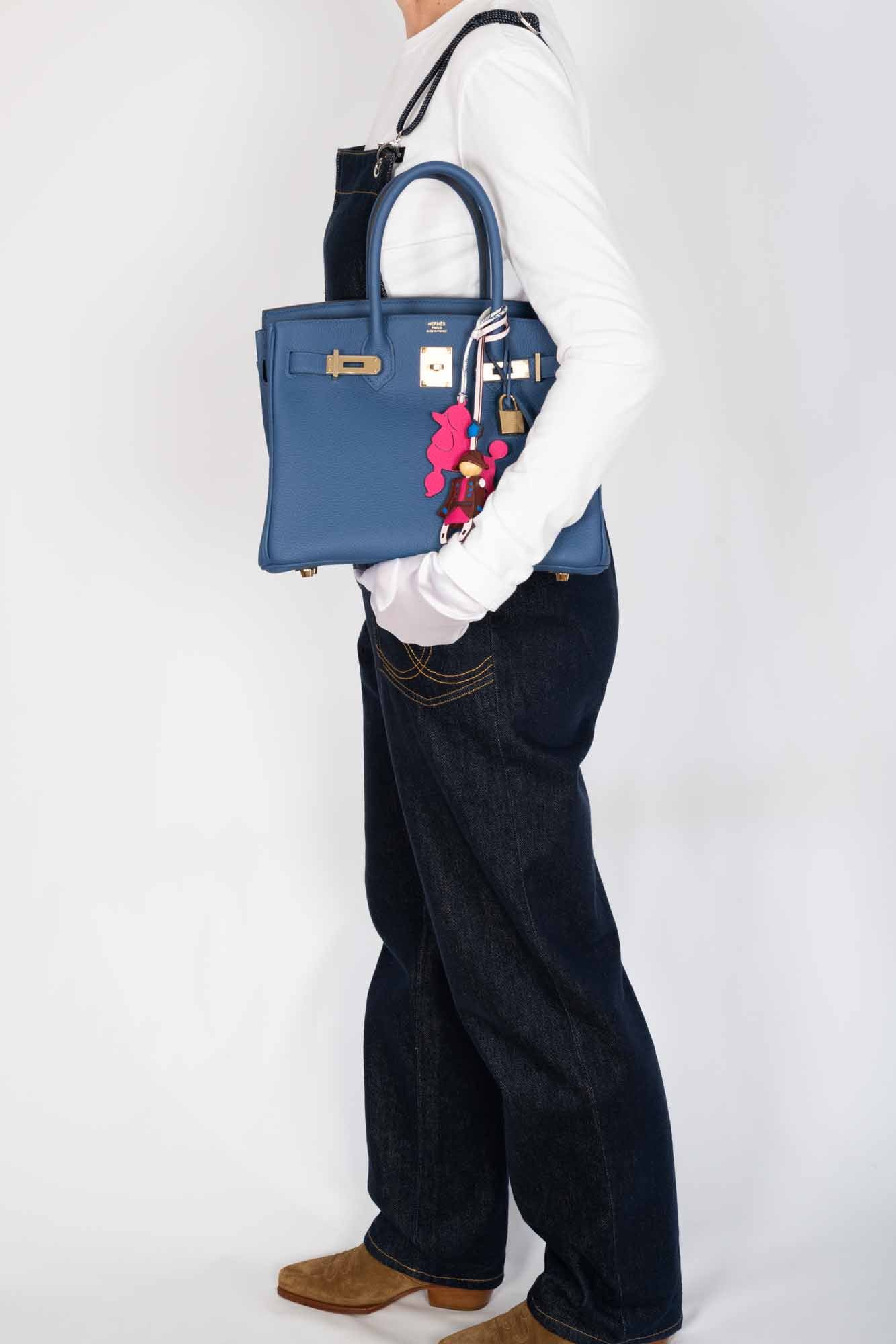 Hermès Birkin 30 Bleu Tie Togo Permabrass Hardware