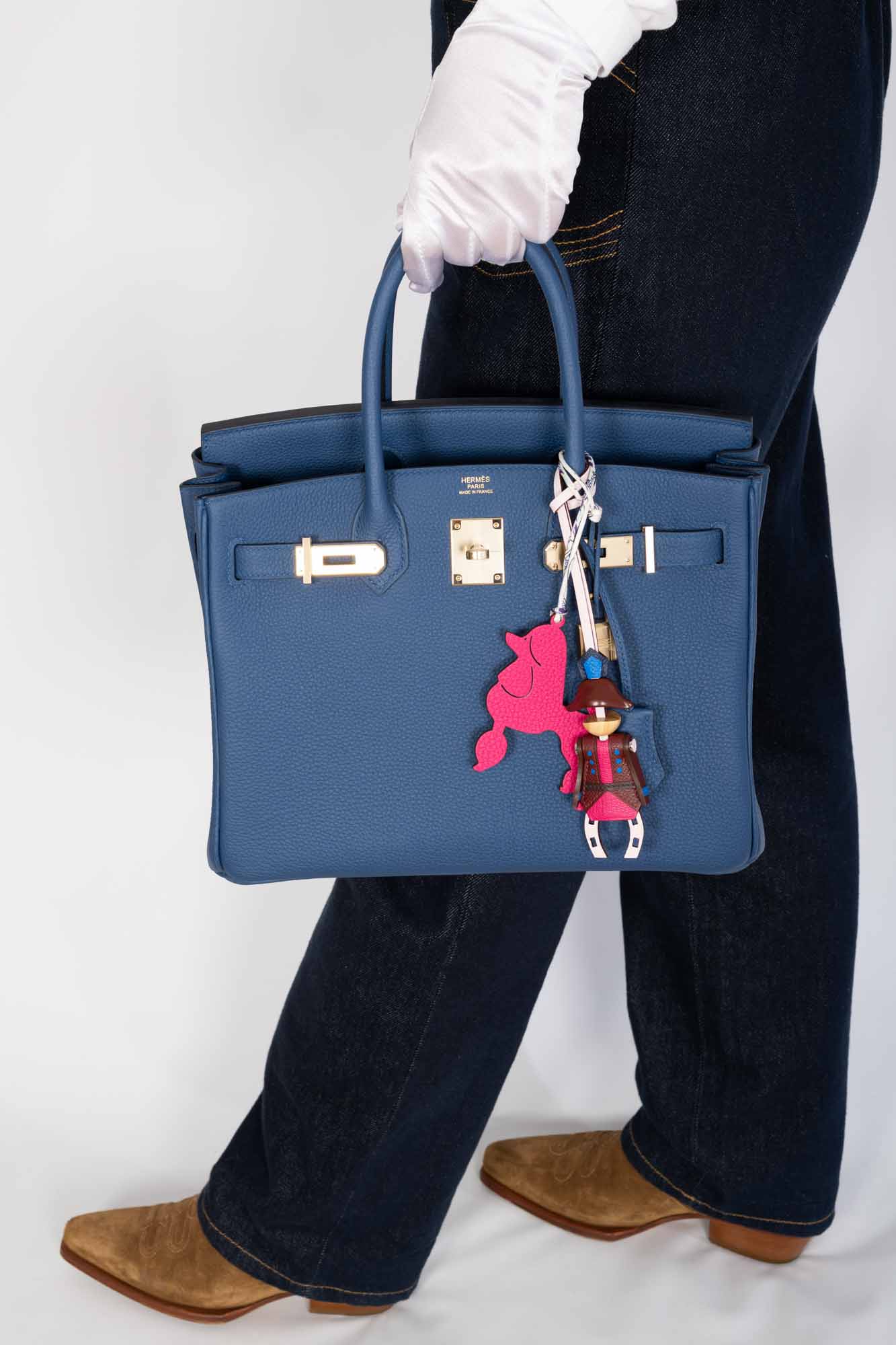 Hermès Birkin 30 Bleu Tie Togo Permabrass Hardware