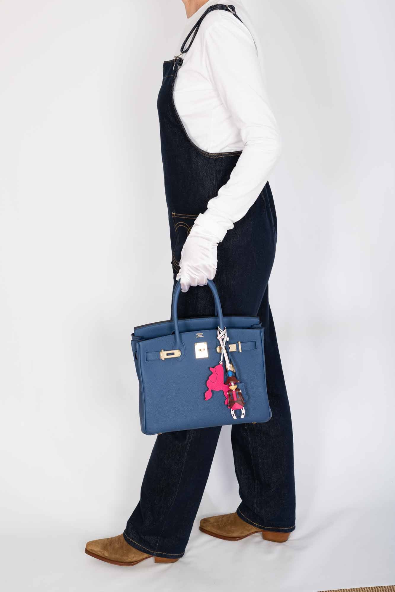 Hermès Birkin 30 Bleu Tie Togo Permabrass Hardware