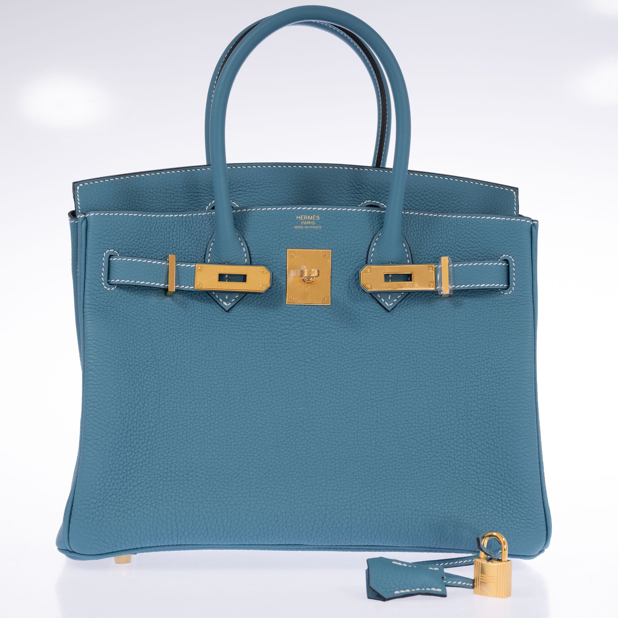 Hermès Birkin 30 Blue Jean Togo Gold Hardware