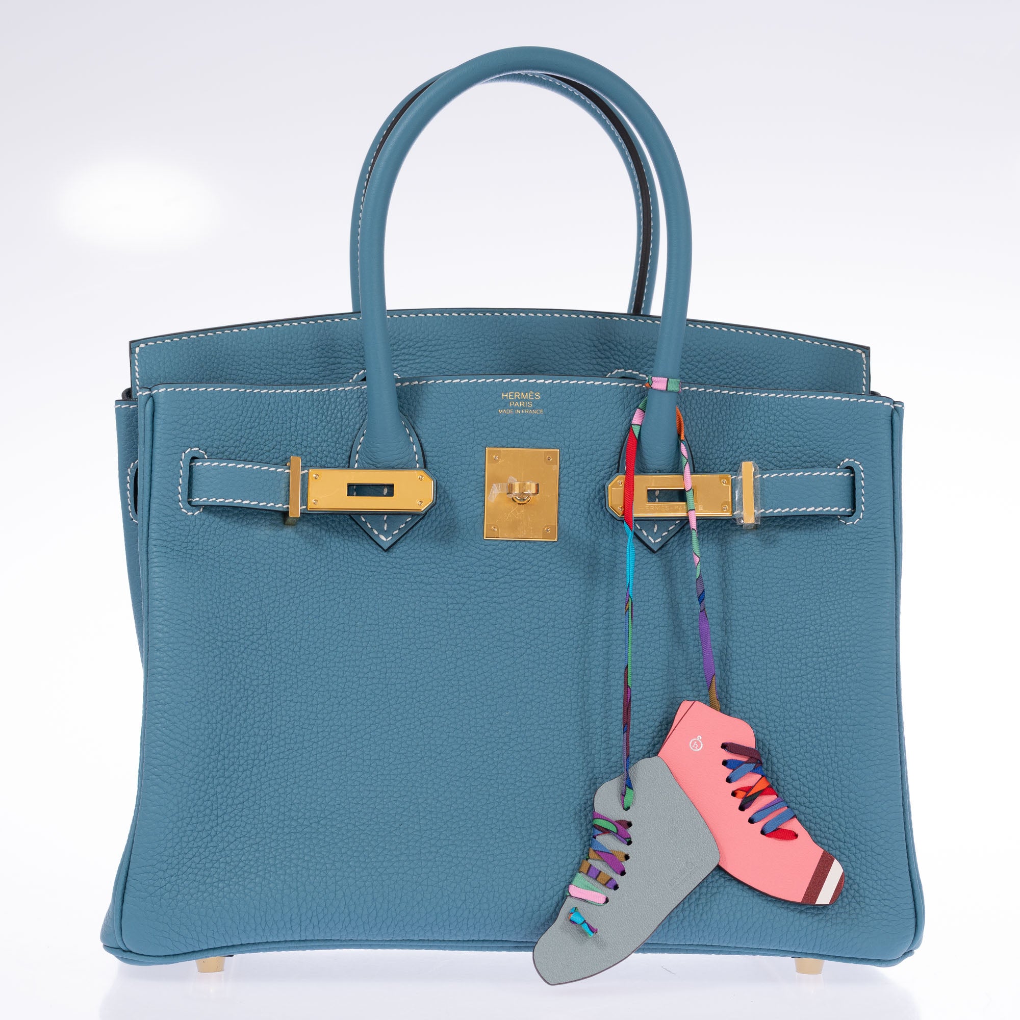 Hermès Birkin 30 Blue Jean Togo Gold Hardware