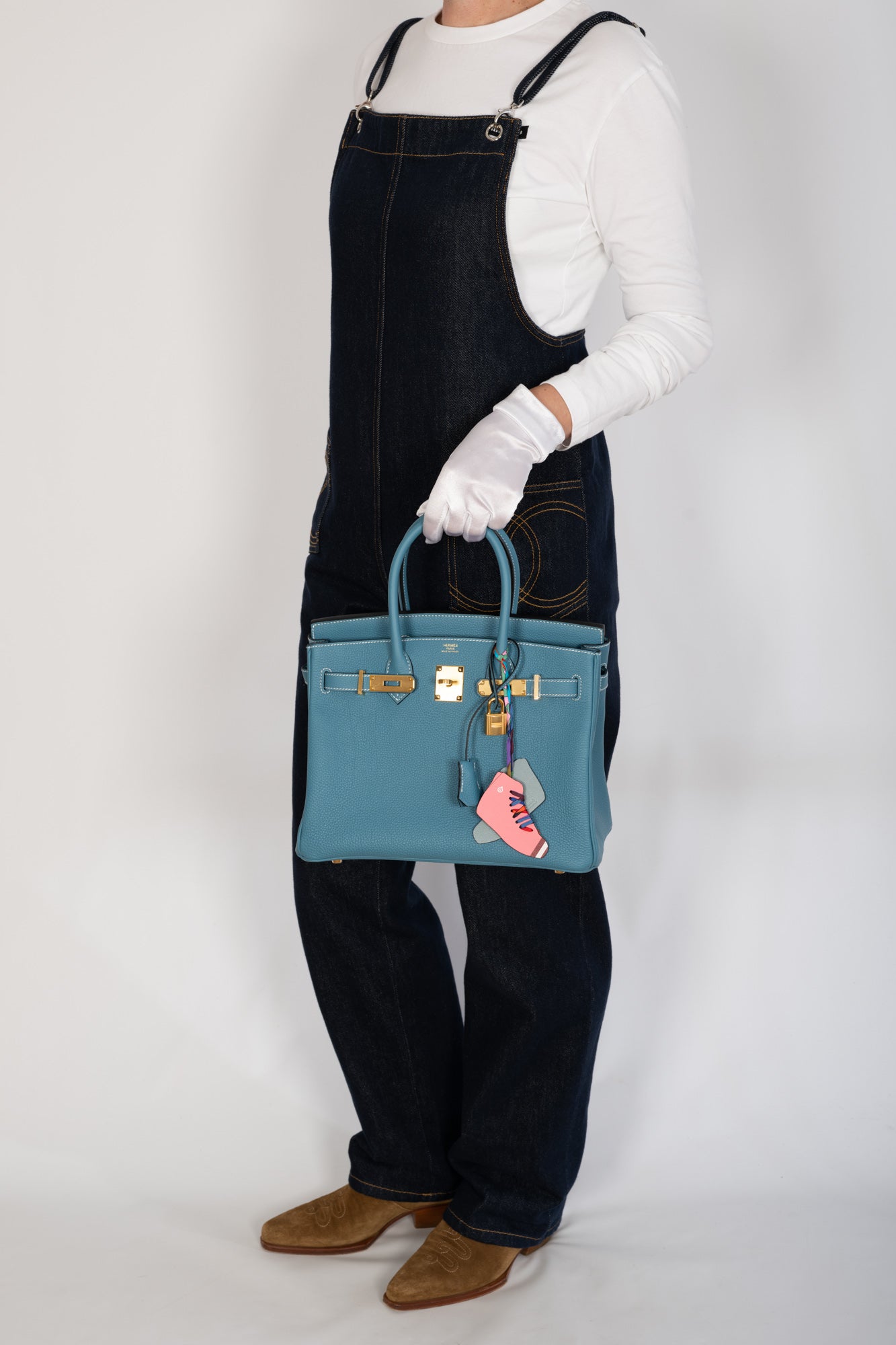 Hermès Birkin 30 Blue Jean Togo Gold Hardware