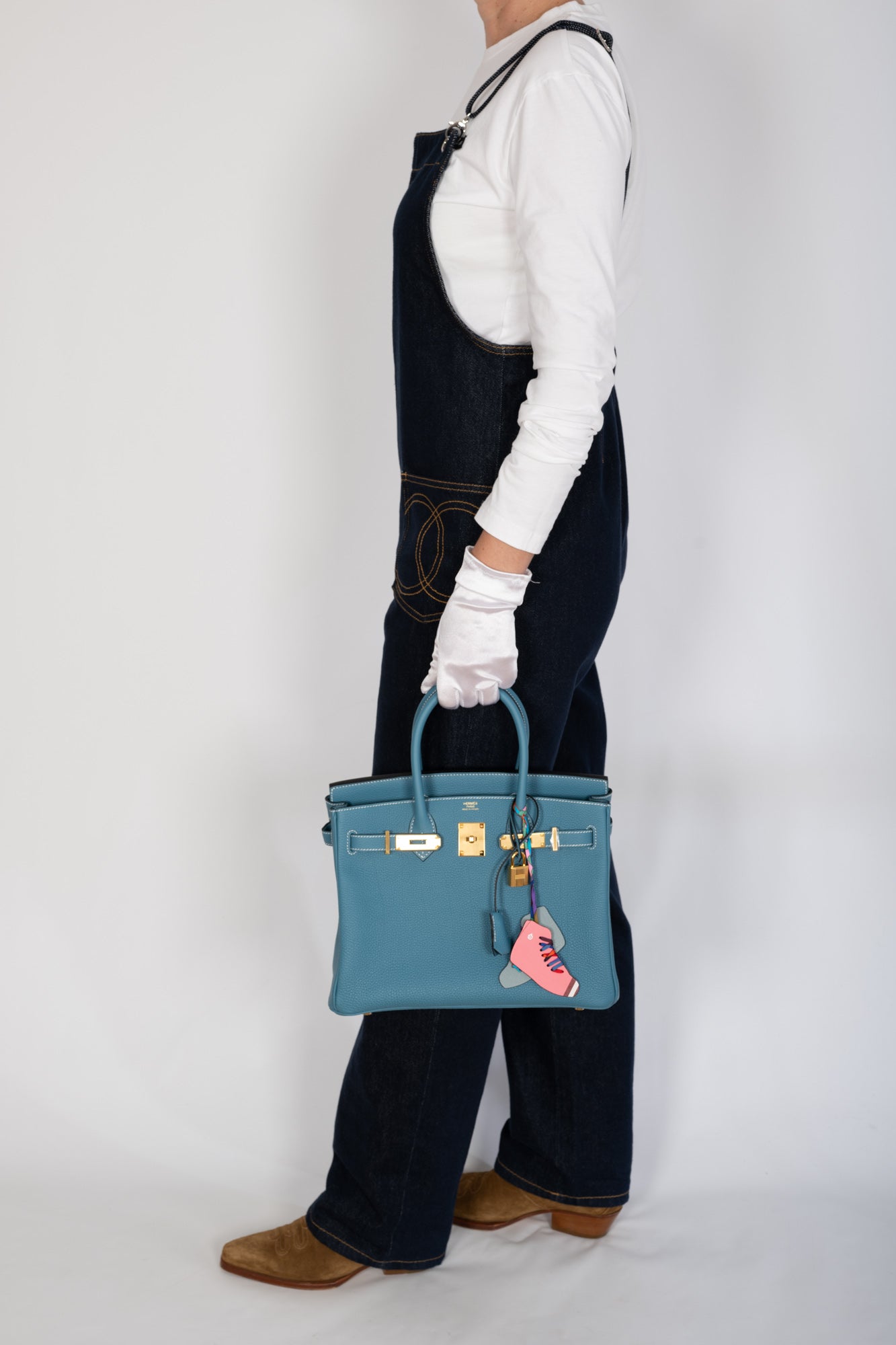 Hermès Birkin 30 Blue Jean Togo Gold Hardware