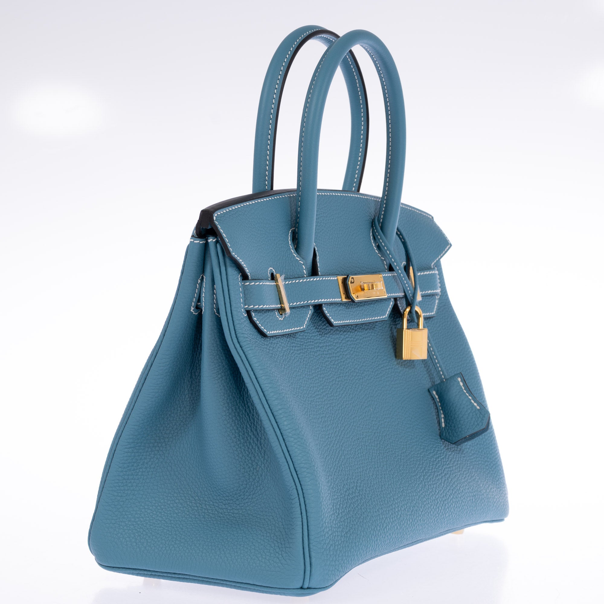 Hermès Birkin 30 Blue Jean Togo Gold Hardware