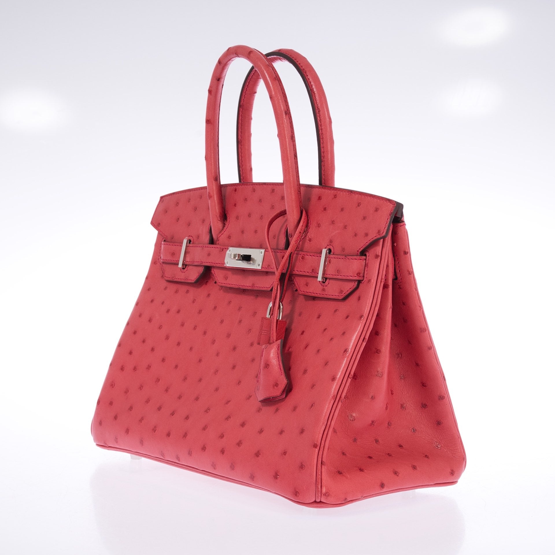 Hermès Birkin 30 Bougainvillea Ostrich Palladium Hardware