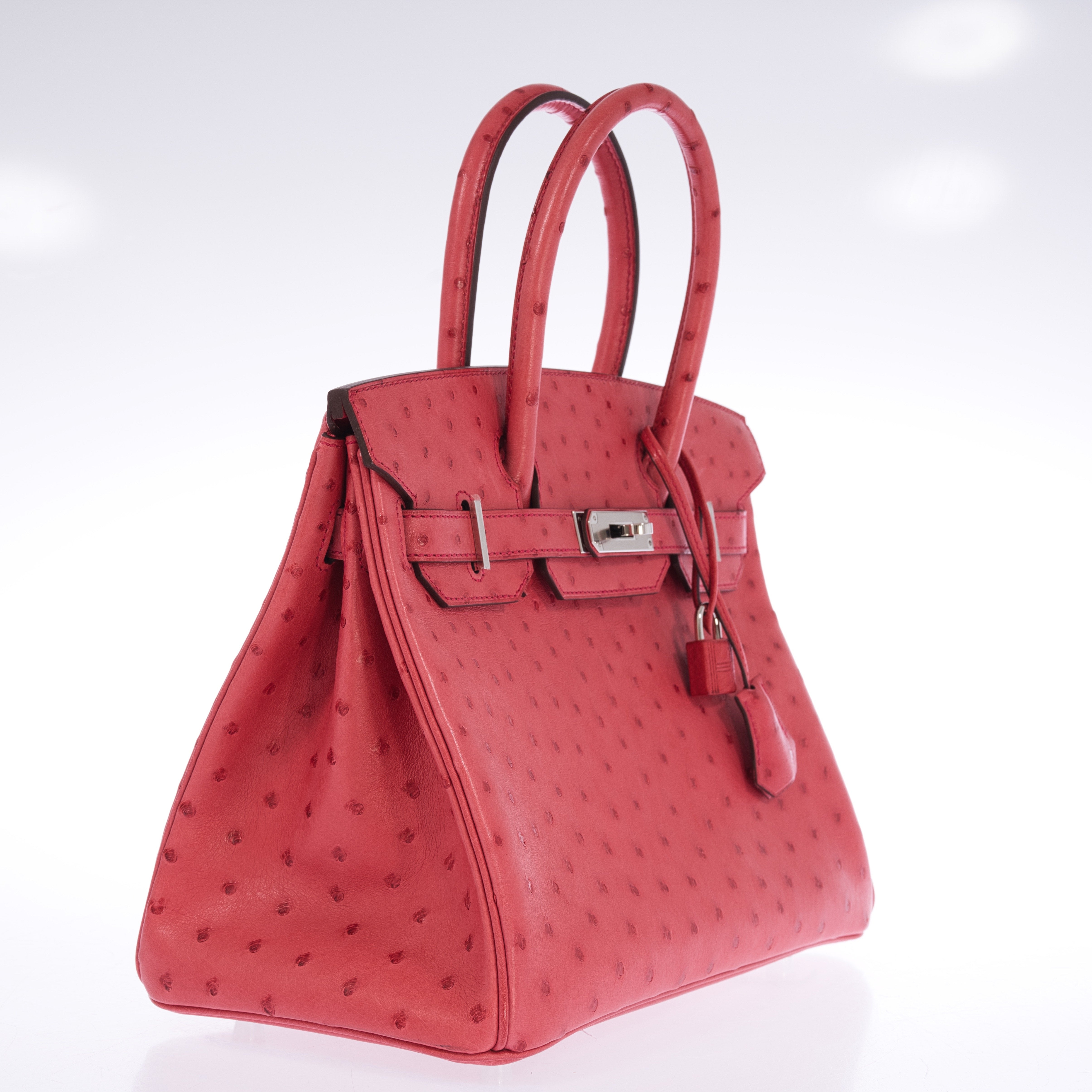 Hermès Birkin 30 Bougainvillea Ostrich Palladium Hardware
