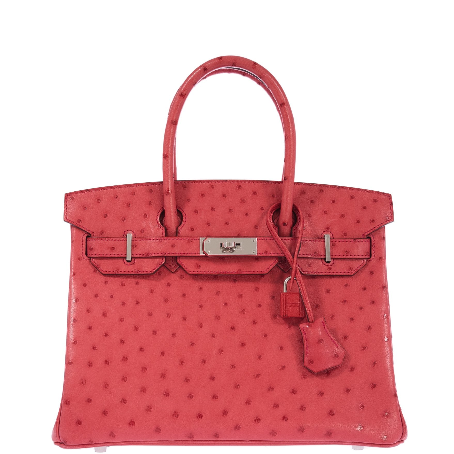 Hermès Birkin 30 Bougainvillea Ostrich Palladium Hardware