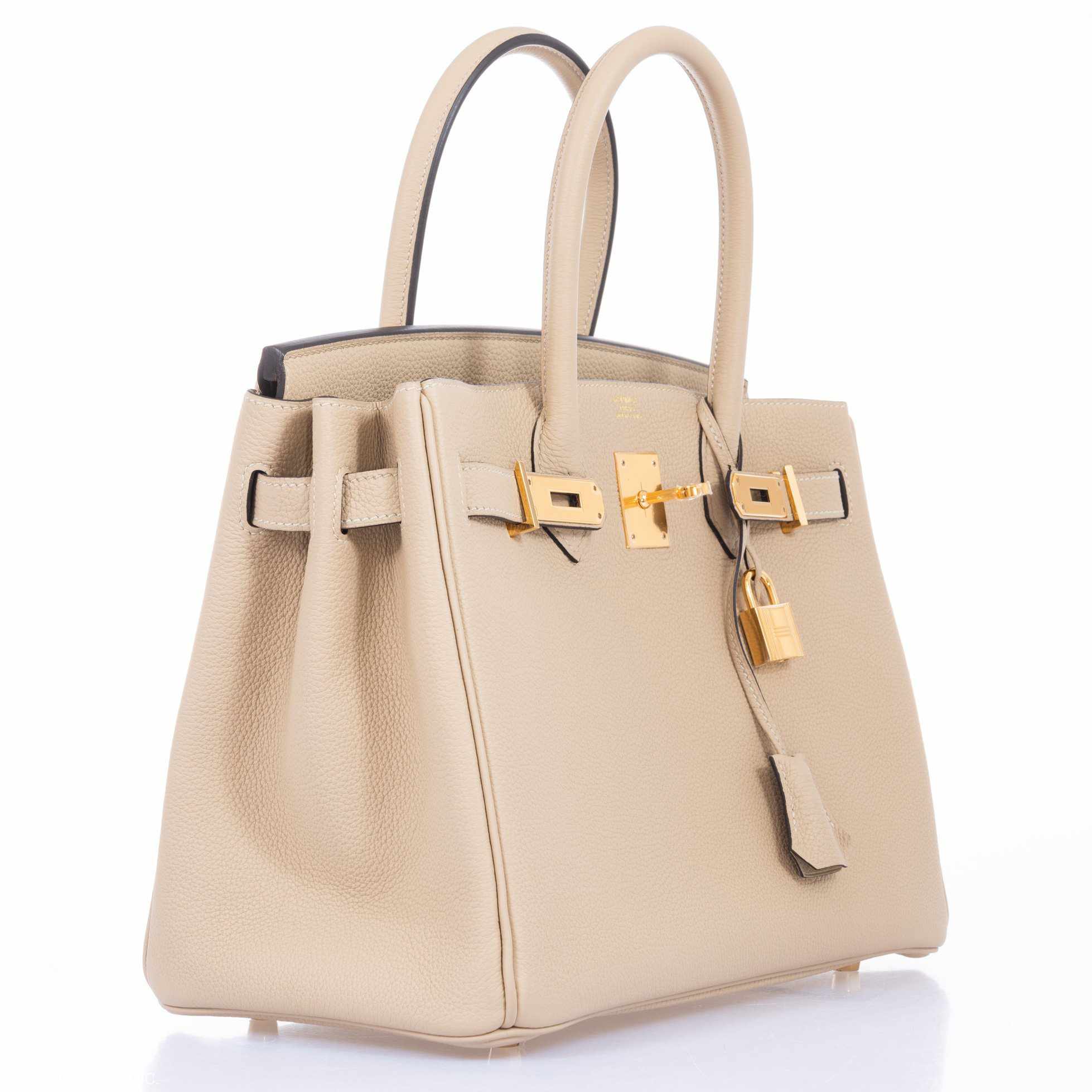 Hermès Birkin 30 Craie Togo Rose Gold Hardware