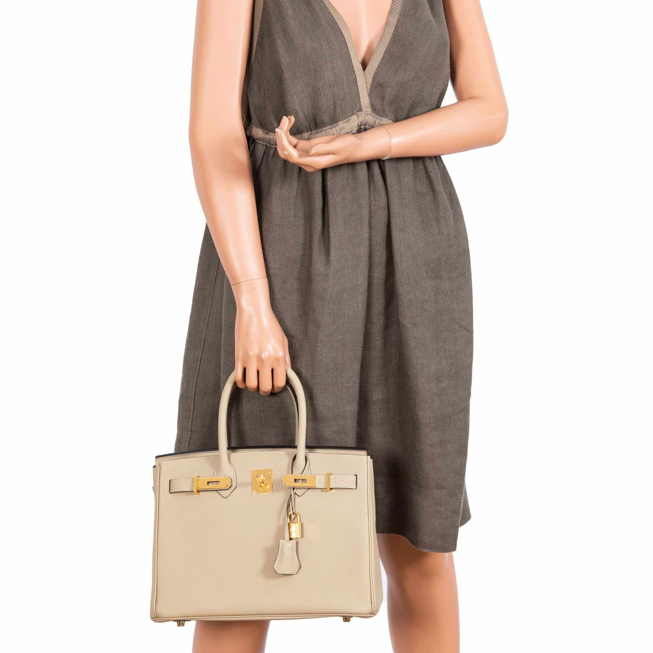 Hermès Birkin 30 Craie Togo Rose Gold Hardware