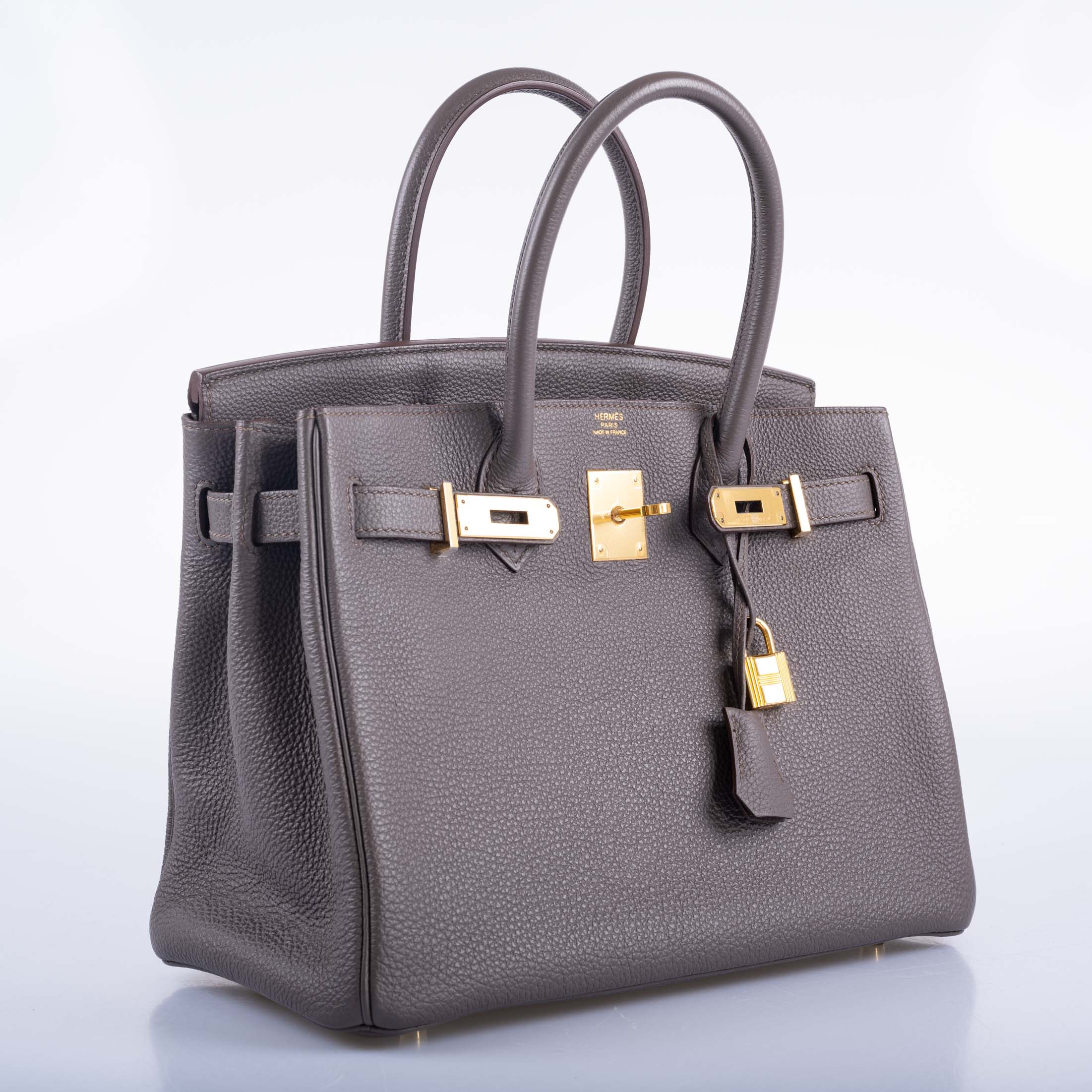 Hermès Birkin 30 Etain Togo with Gold Hardware