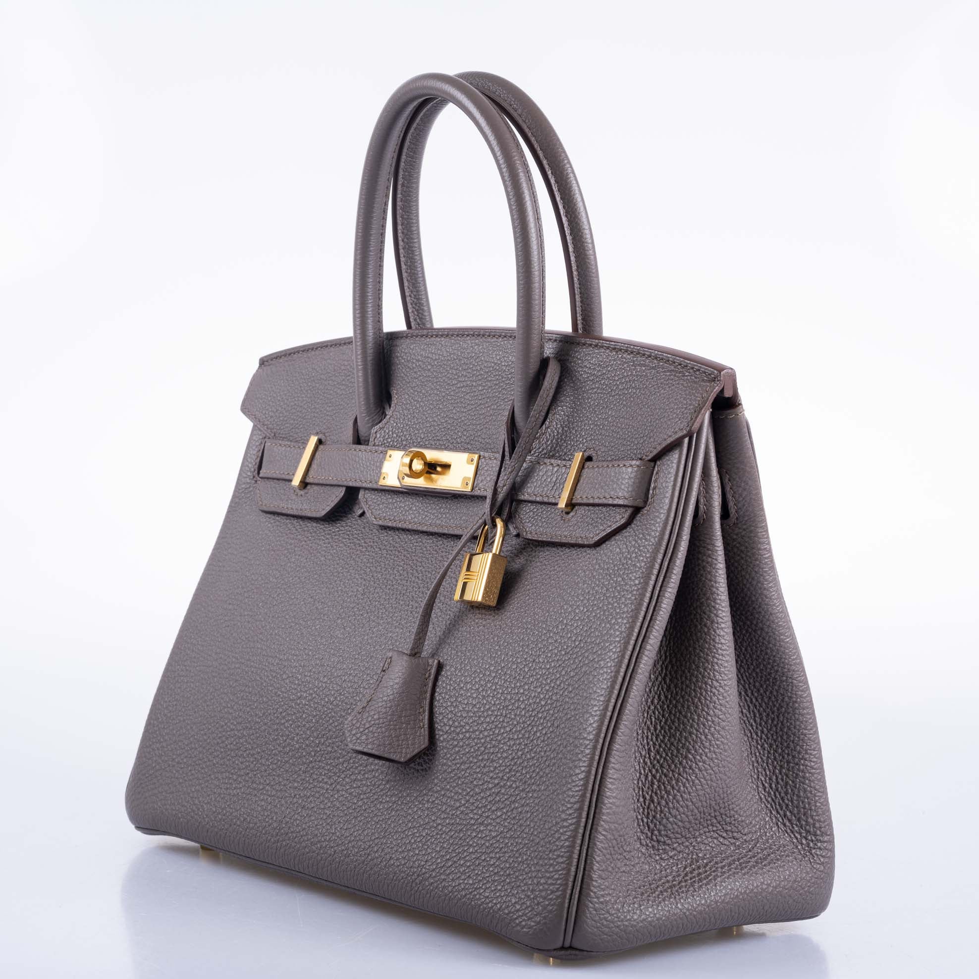 Hermès Birkin 30 Etain Togo with Gold Hardware