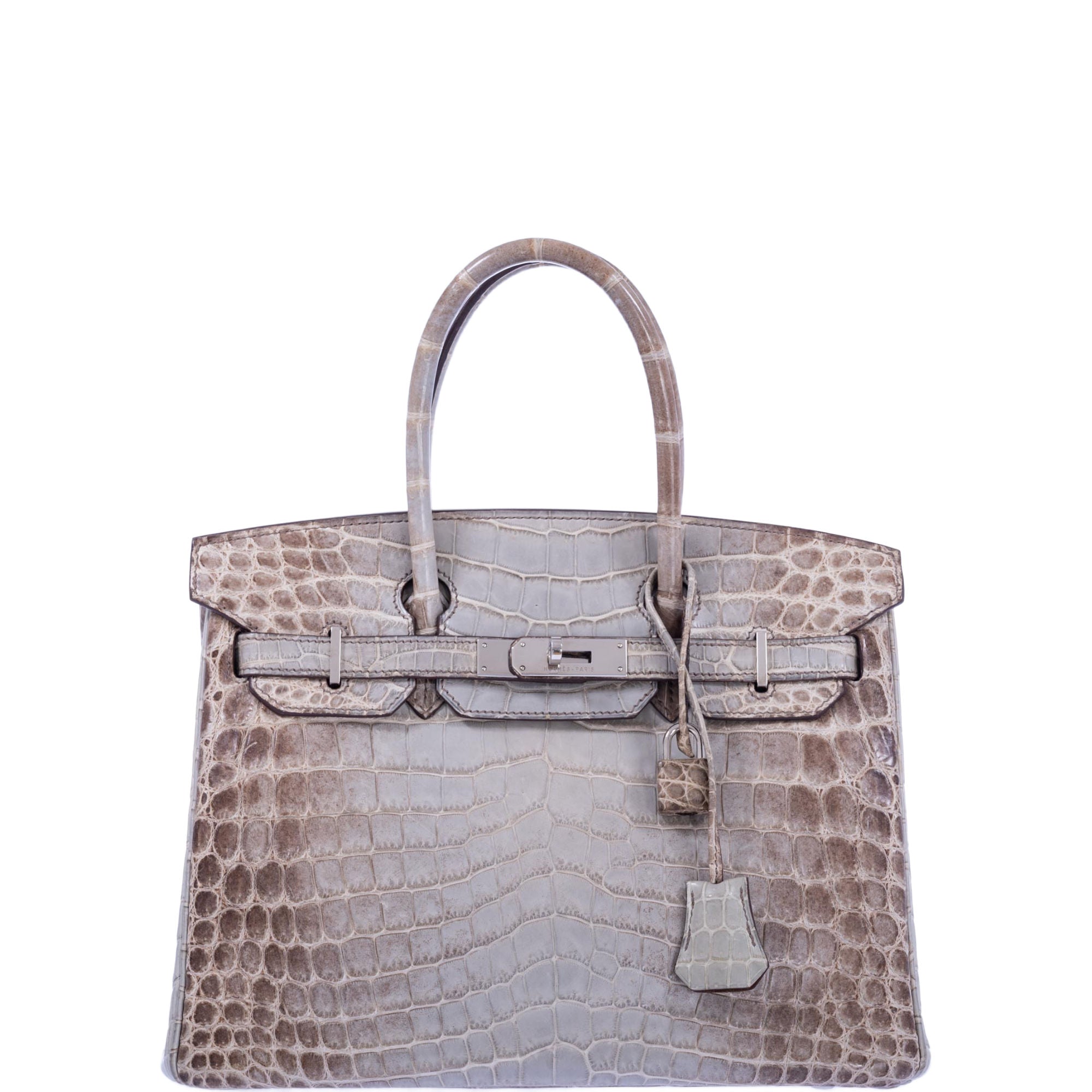Hermès Birkin 30 Gris Cendre Himalayan Niloticus Crocodile Palladium Hardware