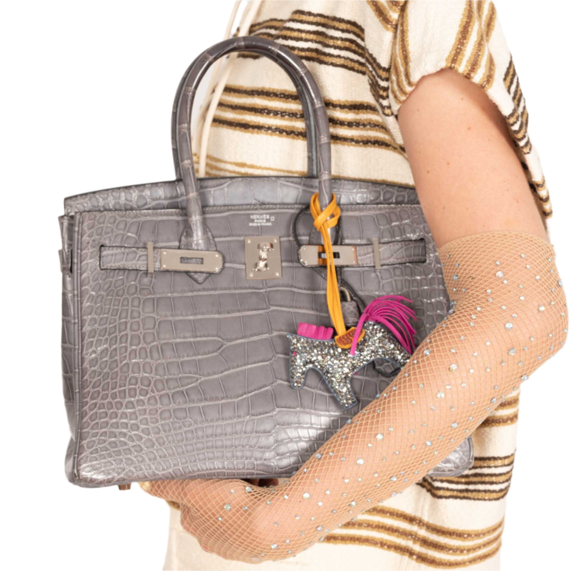 Hermès Birkin 30 Gris Paris Matte Alligator with Palladium Hardware