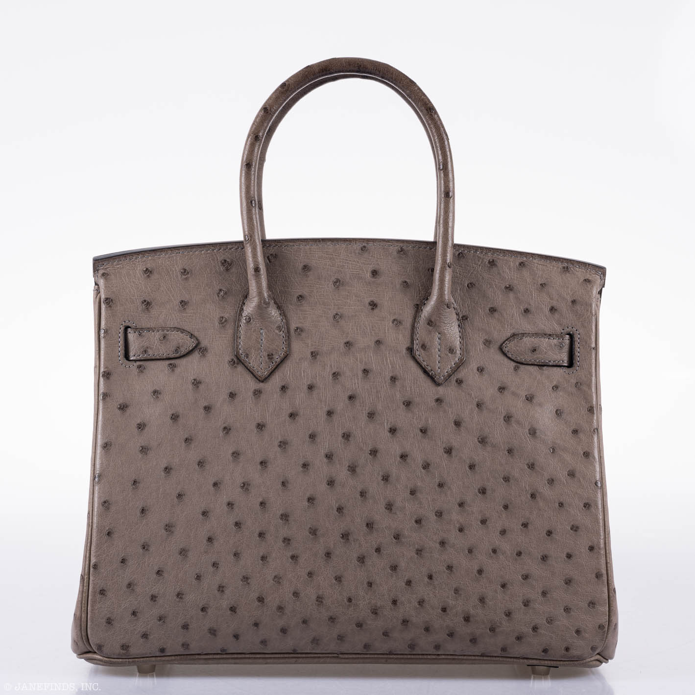 Hermès Birkin 30 Gris Tourterelle Ostrich Palladium Hardware