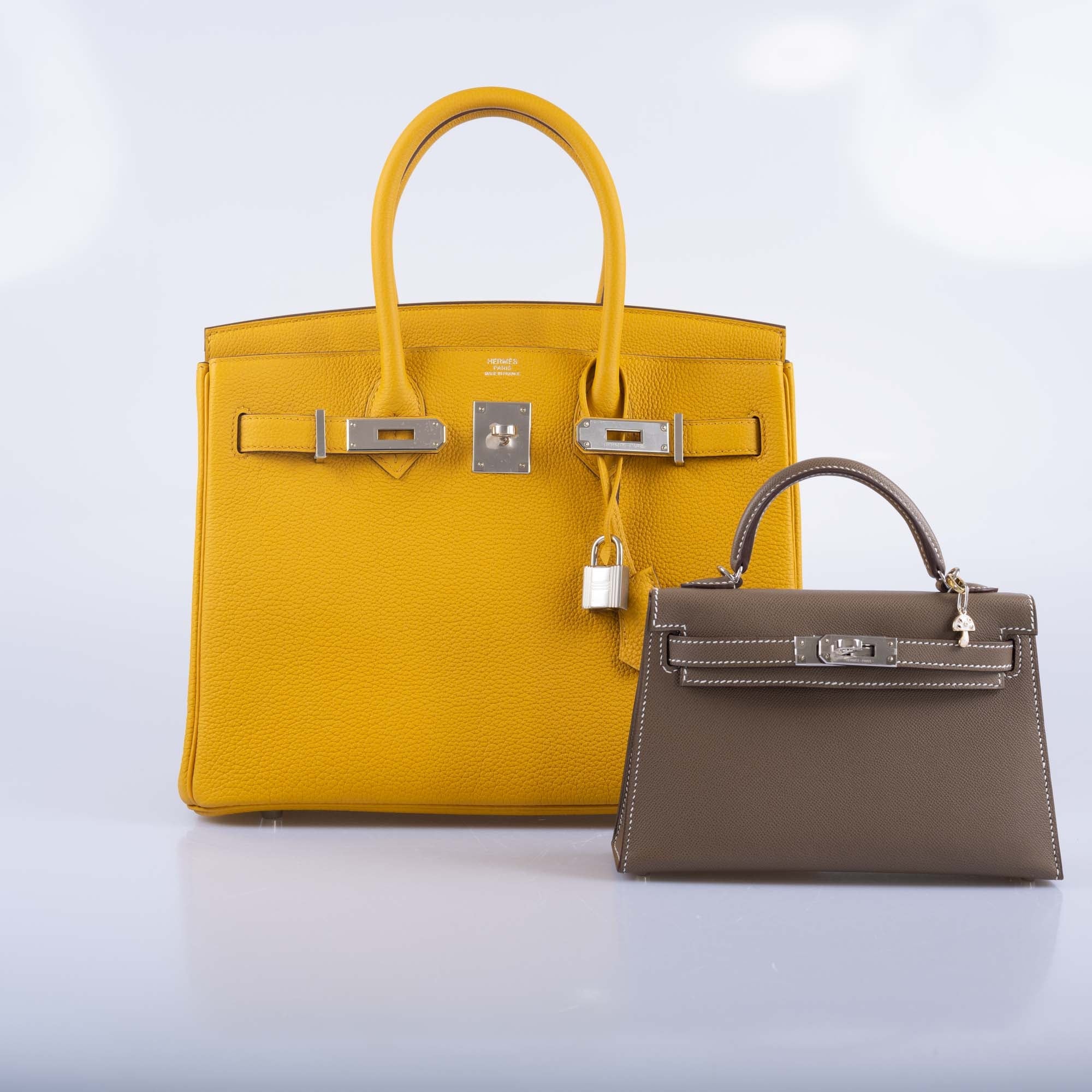 Hermès Birkin 30 Jaune Ambre Togo Palladium Hardware