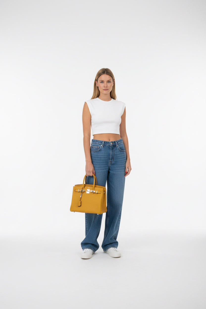 Hermès Birkin 30 Jaune Ambre Togo Palladium Hardware