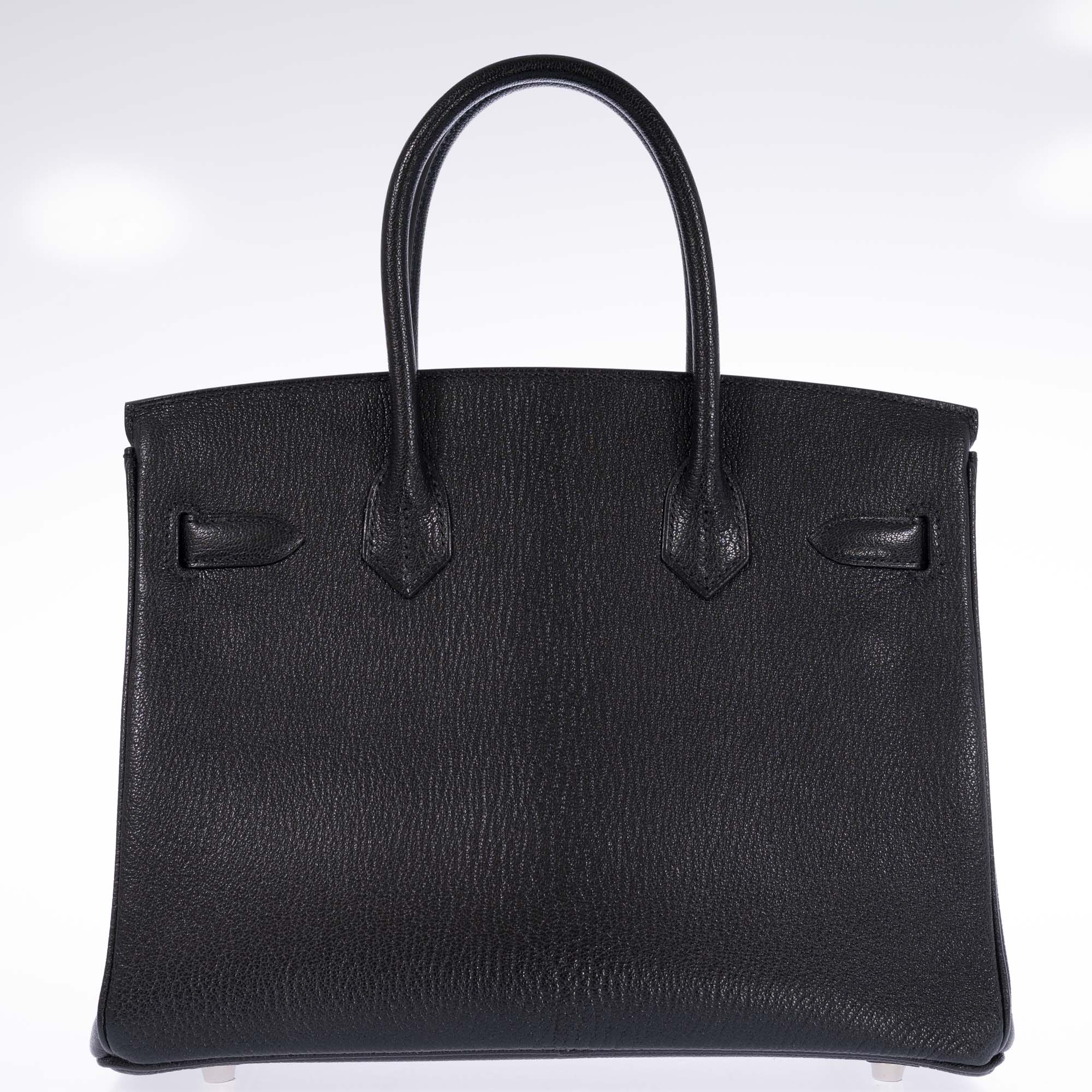 Hermès Birkin 30 Noir Black Chevre Mysore with Palladium Hardware