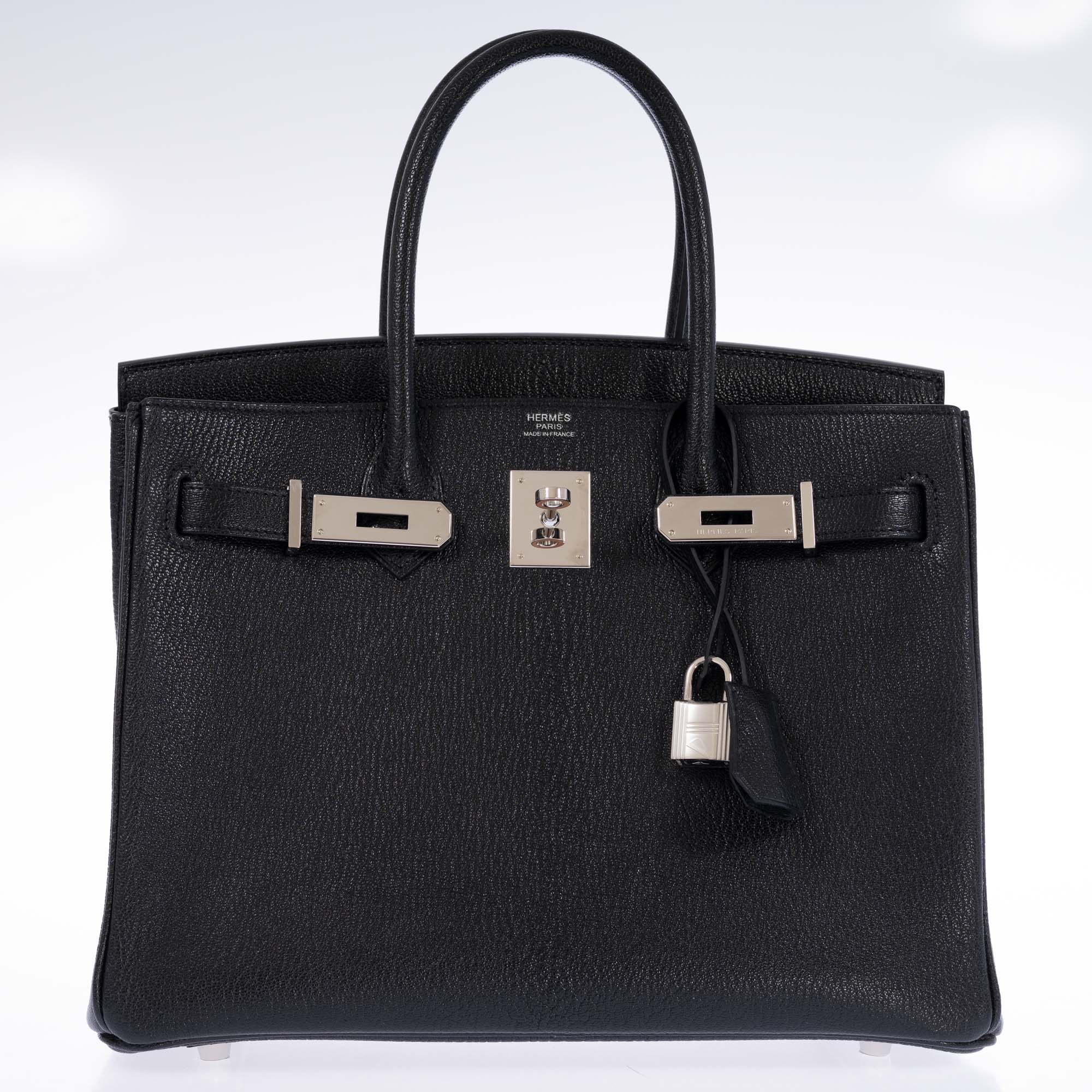 Hermès Birkin 30 Noir Chevre Mysore with Palladium Hardware