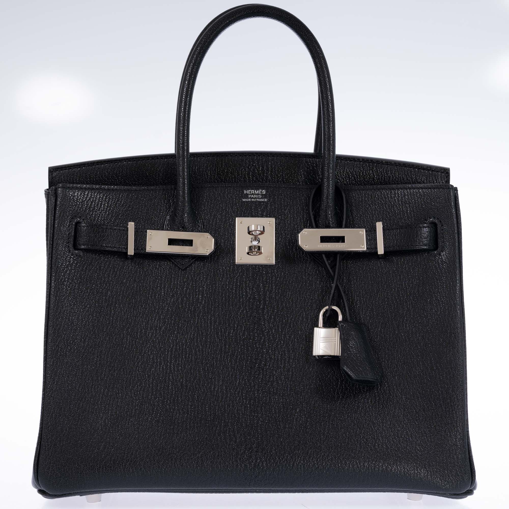 Hermès Birkin 30 Noir Chevre Mysore with Palladium Hardware
