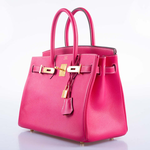 Hermès Birkin 30 Rose Tyrien Epsom Gold Hardware
